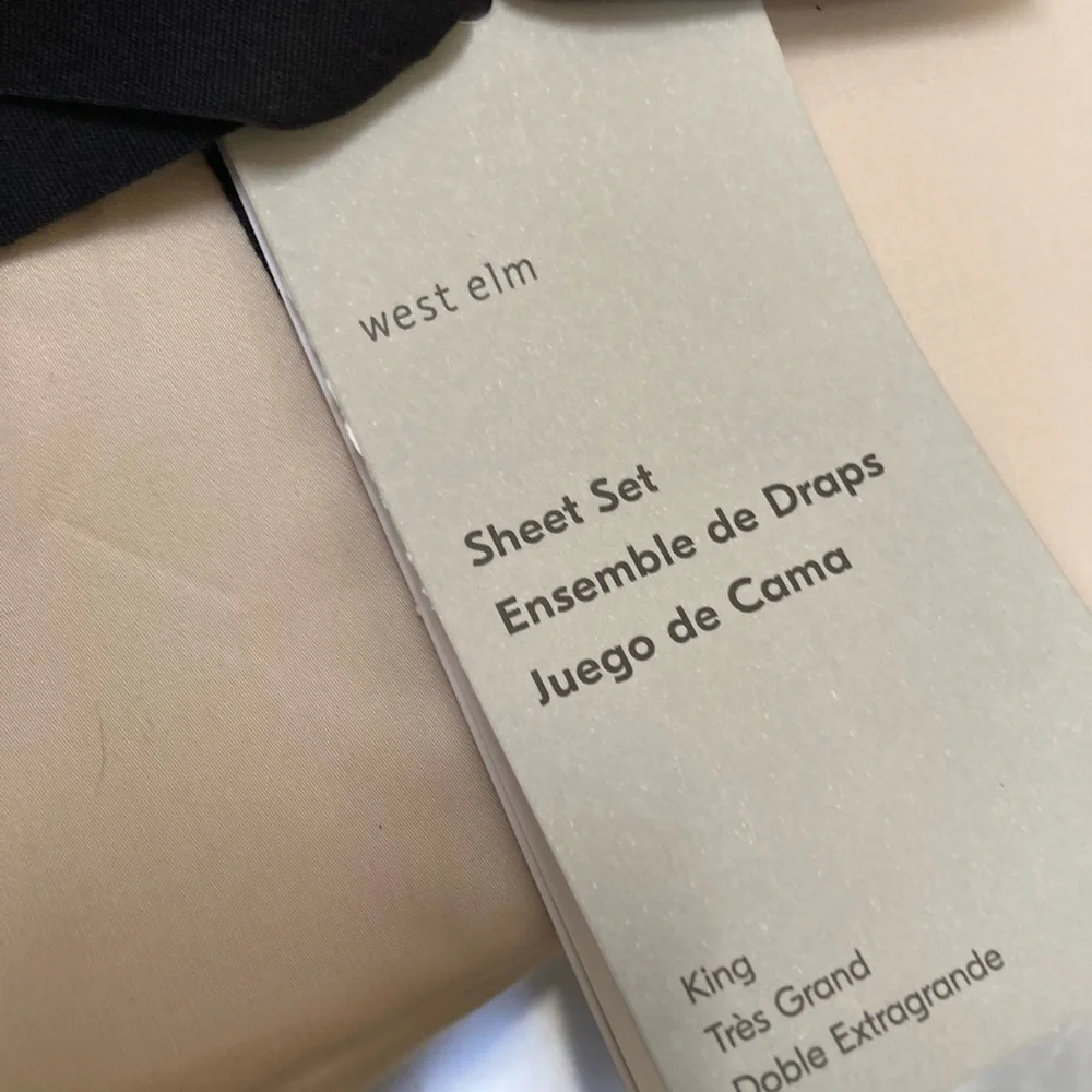 New West Elm Silky TENCEL King Sheet Set in Frost Gray